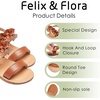 image:imageFelix amp Flora Toddler Girl Sandals  Little Girl Easter Dress Shoes Lightweight Open Toe Beach Holiday FlatsBc300fl Brown