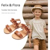 image:imageFelix amp Flora Toddler Girl Sandals  Little Girl Easter Dress Shoes Lightweight Open Toe Beach Holiday FlatsBc300fl Brown
