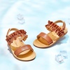 image:imageFelix amp Flora Toddler Girl Sandals  Little Girl Easter Dress Shoes Lightweight Open Toe Beach Holiday FlatsBc300fl Brown