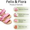 image:imageFelix amp Flora Toddler Girl Sandals  Little Girl Easter Dress Shoes Lightweight Open Toe Beach Holiday FlatsBc300fl Pink