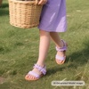 image:imageFelix amp Flora Toddler Girl Sandals  Little Girl Easter Dress Shoes Lightweight Open Toe Beach Holiday FlatsBc300fl Purple