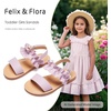 image:imageFelix amp Flora Toddler Girl Sandals  Little Girl Easter Dress Shoes Lightweight Open Toe Beach Holiday FlatsBc300fl Purple