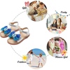 image:imageFelix amp Flora Toddler Girl Sandals  Little Girl Easter Dress Shoes Lightweight Open Toe Beach Holiday FlatsBc305blue