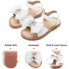 image:imageFelix amp Flora Toddler Girl Sandals  Little Girl Easter Dress Shoes Lightweight Open Toe Beach Holiday FlatsBc305white