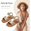 image:imageFelix amp Flora Toddler Girl Sandals  Little Girl Easter Dress Shoes Lightweight Open Toe Beach Holiday FlatsBc307gold