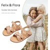 image:imageFelix amp Flora Toddler Girl Sandals  Little Girl Easter Dress Shoes Lightweight Open Toe Beach Holiday FlatsBc309nude
