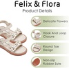 image:imageFelix amp Flora Toddler Girl Sandals  Little Girl Easter Dress Shoes Lightweight Open Toe Beach Holiday FlatsBc317beige