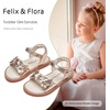 image:imageFelix amp Flora Toddler Girl Sandals  Little Girl Easter Dress Shoes Lightweight Open Toe Beach Holiday FlatsBc317champagne