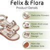 image:imageFelix amp Flora Toddler Girl Sandals  Little Girl Easter Dress Shoes Lightweight Open Toe Beach Holiday FlatsBc317champagne