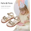 image:imageFelix amp Flora Toddler Girl Sandals  Little Girl Easter Dress Shoes Lightweight Open Toe Beach Holiday FlatsBc317gold