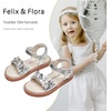 image:imageFelix amp Flora Toddler Girl Sandals  Little Girl Easter Dress Shoes Lightweight Open Toe Beach Holiday FlatsBc317silver