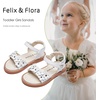 image:imageFelix amp Flora Toddler Girl Sandals  Little Girl Easter Dress Shoes Lightweight Open Toe Beach Holiday FlatsBc317white