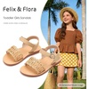 image:imageFelix amp Flora Toddler Girl Sandals  Little Girl Easter Dress Shoes Lightweight Open Toe Beach Holiday FlatsBc333beige
