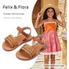 image:imageFelix amp Flora Toddler Girl Sandals  Little Girl Easter Dress Shoes Lightweight Open Toe Beach Holiday FlatsBc333brown
