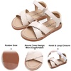 image:imageFelix amp Flora Toddler Girl Sandals Flower Girl Dress Shoes Open Toe Little Kid FlatsBc212beige