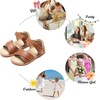 image:imageFelix amp Flora Toddler Girl Sandals Flower Girl Dress Shoes Open Toe Little Kid FlatsBc212oxford Brown