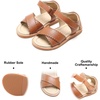 image:imageFelix amp Flora Toddler Girl Sandals Flower Girl Dress Shoes Open Toe Little Kid FlatsBc212oxford Brown