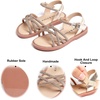 image:imageFelix amp Flora Toddler Girl Sandals Flower Girl Dress Shoes Open Toe Little Kid FlatsBc277rose Gold