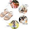 image:imageFelix amp Flora Toddler Girl Sandals Flower Girl Dress Shoes Open Toe Little Kid FlatsBc277silver