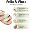 image:imageFelix amp Flora Toddler Girl Sandals Flower Girl Dress Shoes Open Toe Little Kid FlatsBc293beige