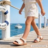 image:imageFelix amp Flora Toddler Girl Sandals Flower Girl Dress Shoes Open Toe Little Kid FlatsBc293beige