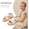 image:imageFelix amp Flora Toddler Girl Sandals Flower Girl Dress Shoes Open Toe Little Kid FlatsBc293beige