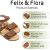 image:imageFelix amp Flora Toddler Girl Sandals Flower Girl Dress Shoes Open Toe Little Kid FlatsBc293brown