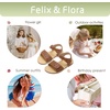 image:imageFelix amp Flora Toddler Girl Sandals Flower Girl Dress Shoes Open Toe Little Kid FlatsBc293brown
