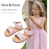 image:imageFelix amp Flora Toddler Girl Sandals Flower Girl Dress Shoes Open Toe Little Kid FlatsBc293light Pink