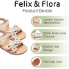 image:imageFelix amp Flora Toddler Girl Sandals Flower Girl Dress Shoes Open Toe Little Kid FlatsBc308beige