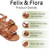 image:imageFelix amp Flora Toddler Girl Sandals Flower Girl Dress Shoes Open Toe Little Kid FlatsBc308brown
