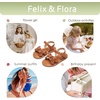 image:imageFelix amp Flora Toddler Girl Sandals Flower Girl Dress Shoes Open Toe Little Kid FlatsBc308brown