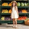 image:imageFelix amp Flora Toddler Girl Sandals Flower Girl Dress Shoes Open Toe Little Kid FlatsBc308cream White