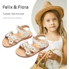 image:imageFelix amp Flora Toddler Girl Sandals Flower Girl Dress Shoes Open Toe Little Kid FlatsBc308ivory White