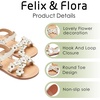 image:imageFelix amp Flora Toddler Girl Sandals Flower Girl Dress Shoes Open Toe Little Kid FlatsBc308ivory White