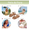 image:imageFelix amp Flora Toddler Girl Sandals Flower Girl Dress Shoes Open Toe Little Kid FlatsBc308light Brown