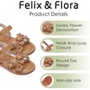 image:imageFelix amp Flora Toddler Girl Sandals Flower Girl Dress Shoes Open Toe Little Kid FlatsBc308light Brown