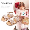 image:imageFelix amp Flora Toddler Girl Sandals Flower Girl Dress Shoes Open Toe Little Kid FlatsBc308light Pink