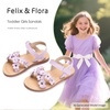 image:imageFelix amp Flora Toddler Girl Sandals Flower Girl Dress Shoes Open Toe Little Kid FlatsBc308light Purple