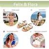 image:imageFelix amp Flora Toddler Girl Sandals Flower Girl Dress Shoes Open Toe Little Kid FlatsBc308multicolor