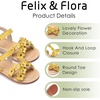 image:imageFelix amp Flora Toddler Girl Sandals Flower Girl Dress Shoes Open Toe Little Kid FlatsBc308yellow
