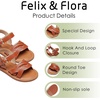 image:imageFelix amp Flora Toddler Girl Sandals Flower Girl Dress Shoes Open Toe Little Kid FlatsBc310brown