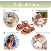 image:imageFelix amp Flora Toddler Girl Sandals Flower Girl Dress Shoes Open Toe Little Kid FlatsBc310brown