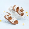 image:imageFelix amp Flora Toddler Girl Sandals Flower Girl Dress Shoes Open Toe Little Kid FlatsBc310white