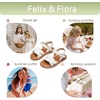 image:imageFelix amp Flora Toddler Girl Sandals Flower Girl Dress Shoes Open Toe Little Kid FlatsBc310white