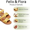 image:imageFelix amp Flora Toddler Girl Sandals Flower Girl Dress Shoes Open Toe Little Kid FlatsBc310yellow