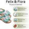 image:imageFelix amp Flora Toddler Girl Sandals Flower Girl Dress Shoes Open Toe Little Kid FlatsBc320green