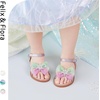 image:imageFelix amp Flora Toddler Girl Sandals Flower Girl Dress Shoes Open Toe Little Kid FlatsBc320pink