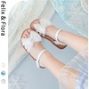 image:imageFelix amp Flora Toddler Girl Sandals Flower Girl Dress Shoes Open Toe Little Kid FlatsBc320white