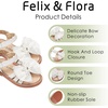image:imageFelix amp Flora Toddler Girl Sandals Flower Girl Dress Shoes Open Toe Little Kid FlatsBc320white